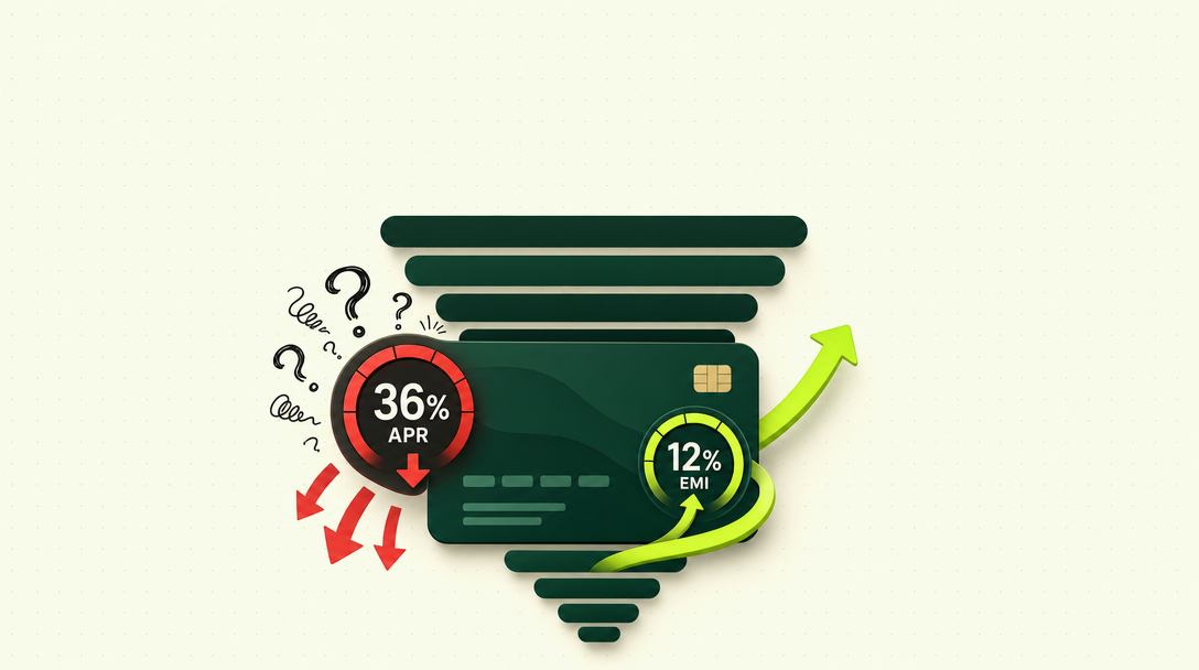 Credit Card Debt Consolidation: Turn 36% APR Into 12% EMI