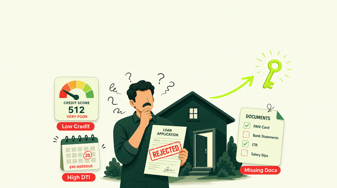 Common Home Loan Rejection Reasons and How to Fix Them