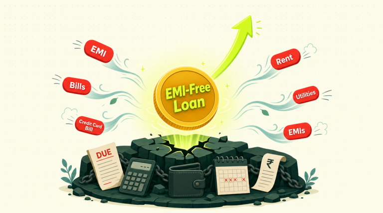 EMI-free personal loan repayment structure compared with standard EMI