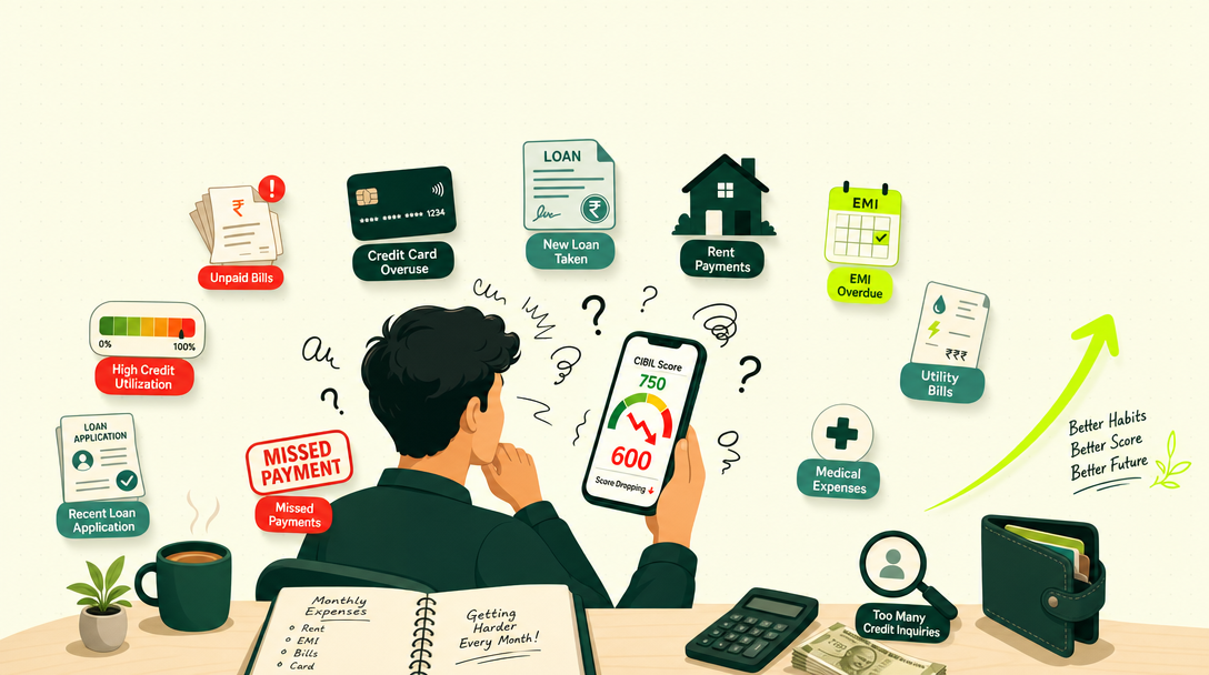 Why Did My CIBIL Score Drop? 11 Causes and How to Diagnose Each One